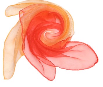 Chiffon tørklæde, orange/rød